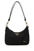 Prada Women Black Leather Mini Prada Re-Edition Shoulder Bag