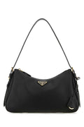 Prada Women Black Leather Medium Aimee Shoulder Bag