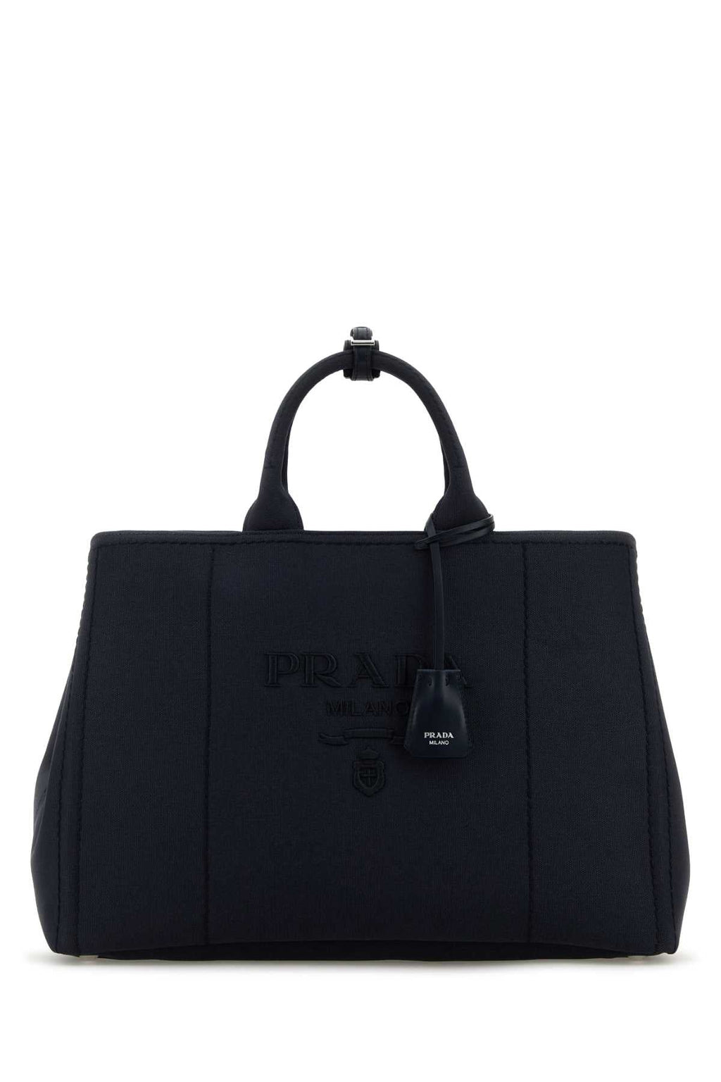 Prada Men Navy Blue Canvas Shopping Bag