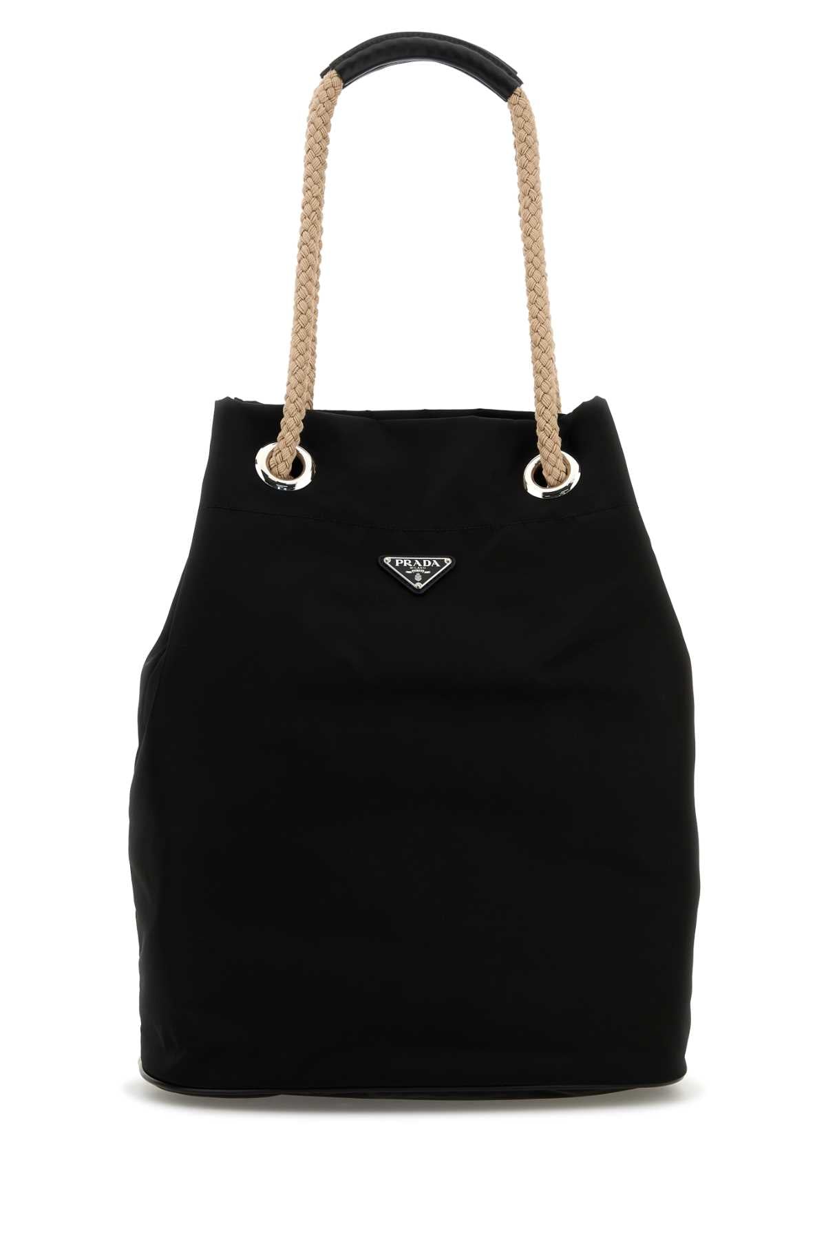 Prada Men Black Re-Nylon Shopping Bag