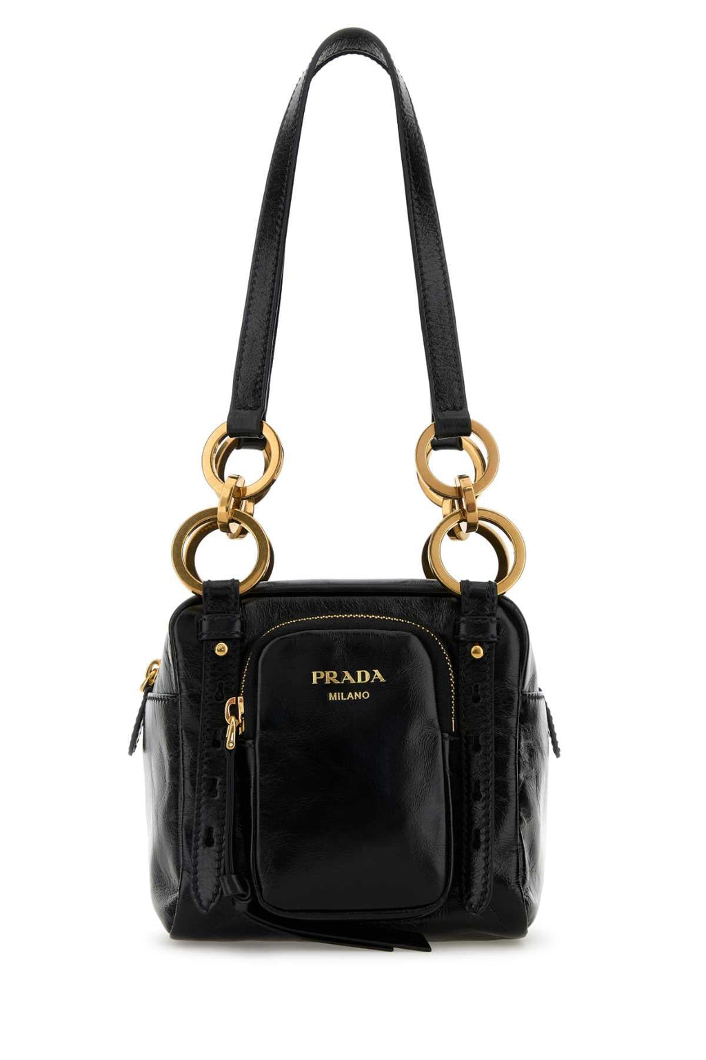 Prada Women Black Mini Prada Dangle Handbag