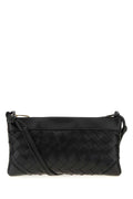 Bottega Veneta Women Black Leather Crossbody Bag