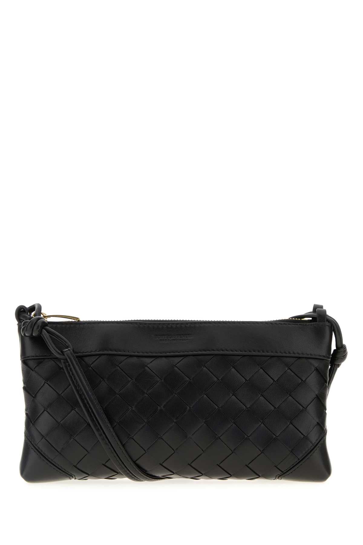 Bottega Veneta Women Black Leather Crossbody Bag