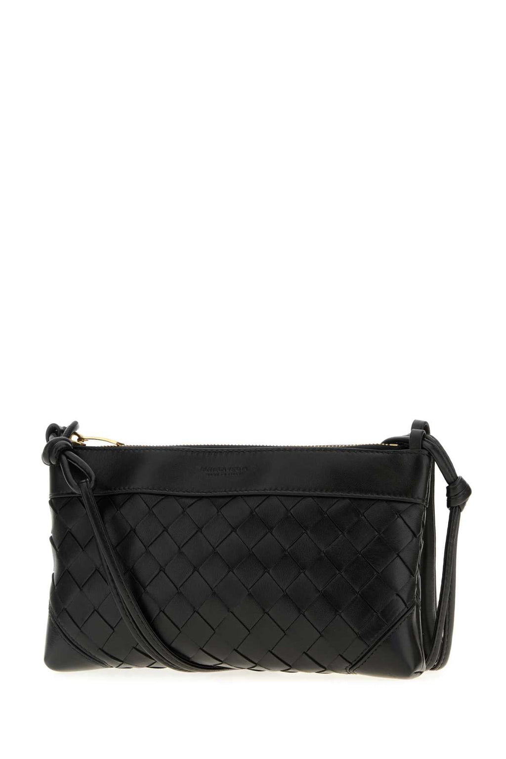 Bottega Veneta Women Black Leather Crossbody Bag