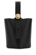 Loewe Women Black Leather Mini Pebble Bucket Bag