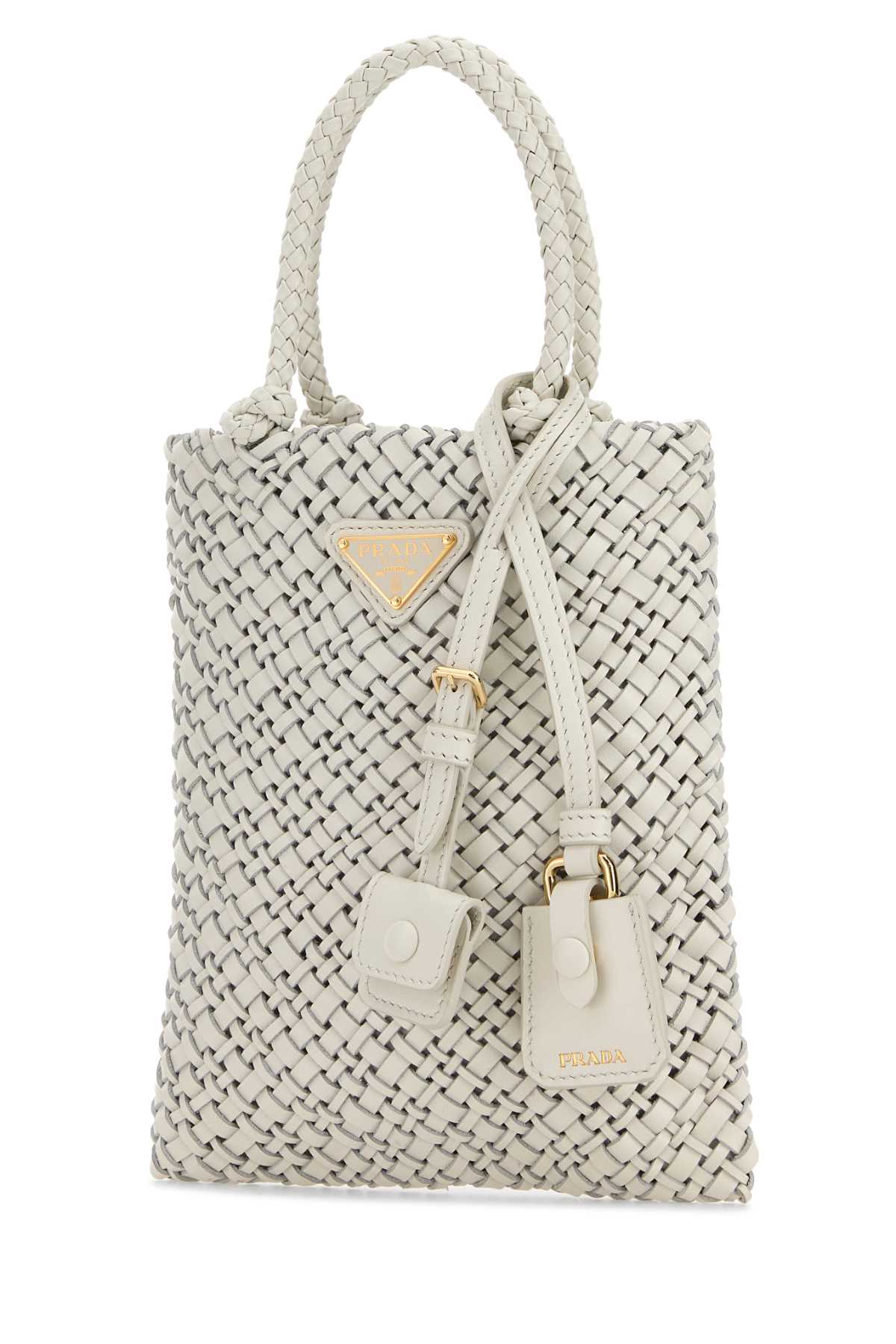 Prada Women White Leather Handbag