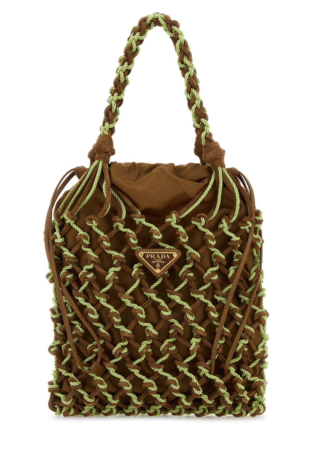 Prada Women Two-Tone Mesh Handbag