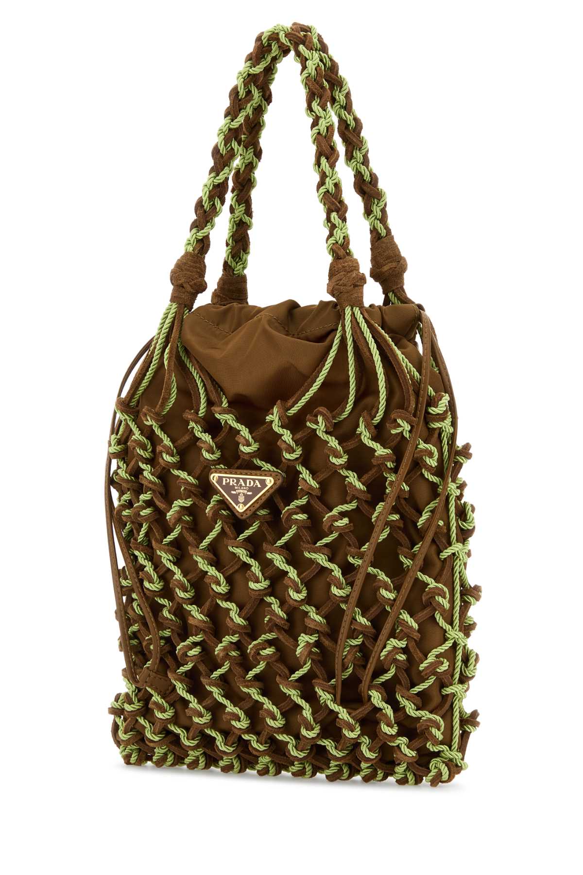 Prada Women Two-Tone Mesh Handbag