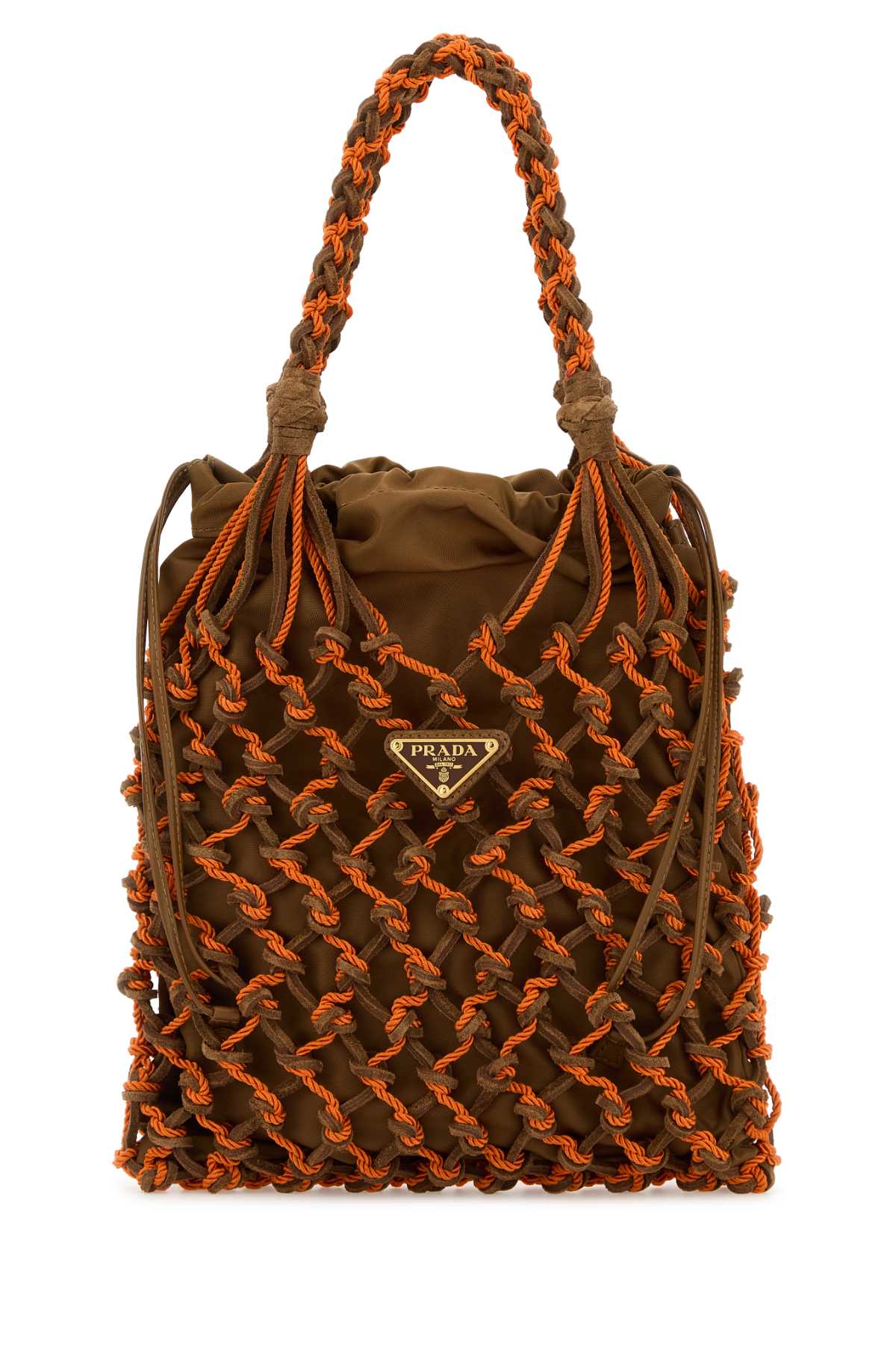 Prada Women Two-Tone Mesh Handbag