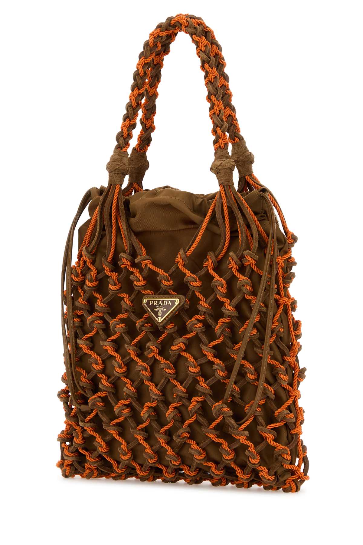 Prada Women Two-Tone Mesh Handbag