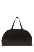 Bottega Veneta Men Dark Brown Leather Travel Bag
