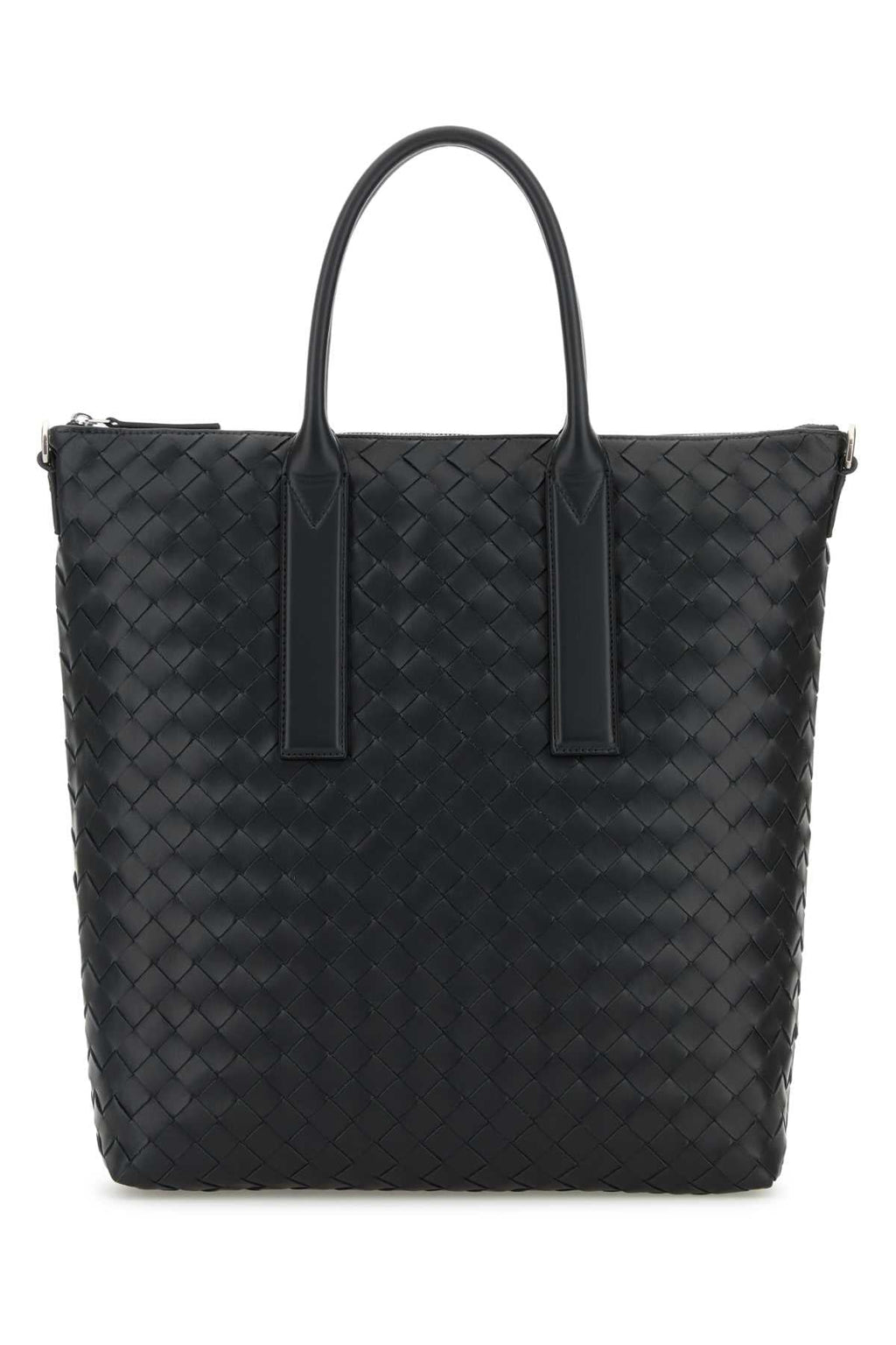 Bottega Veneta Men Graphite Leather North-South Shopping Bag