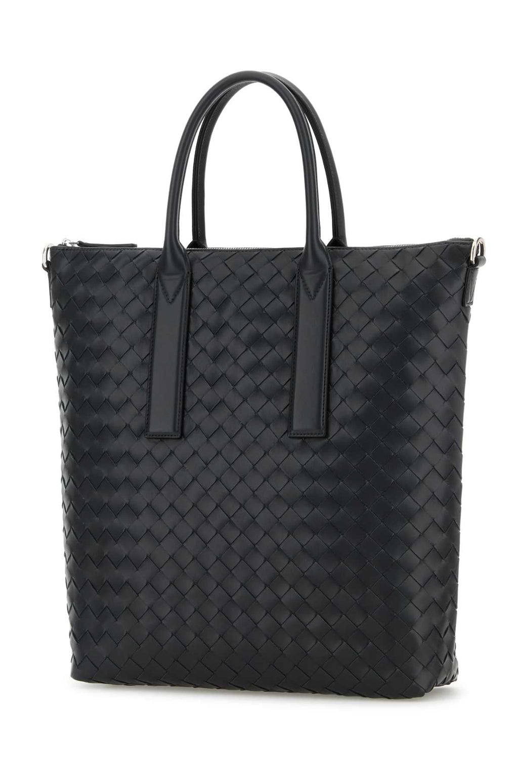 Bottega Veneta Men Graphite Leather North-South Shopping Bag