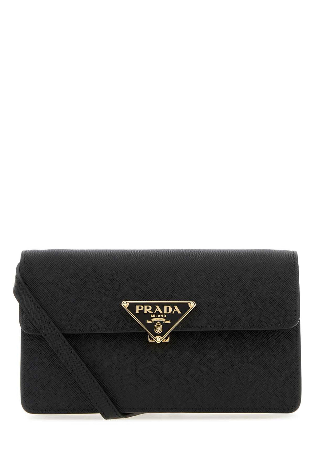 Prada Women Black Leather Mini Crossbody Bag