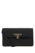 Prada Women Black Leather Mini Crossbody Bag