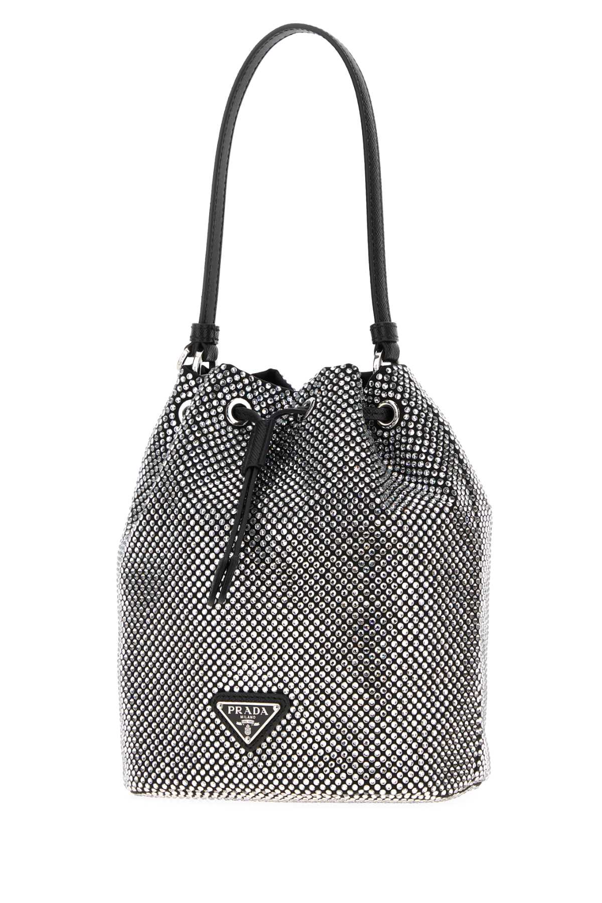 Prada Women Embellished Satin  Bucket Bag