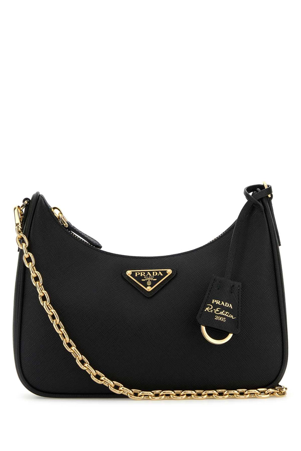 Prada Women Black Leather Re-Edition 2005 Shoulder Bag