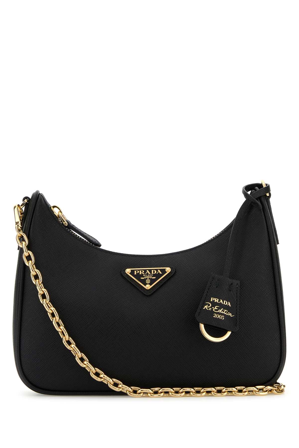 Prada Women Black Leather Re-Edition 2005 Shoulder Bag
