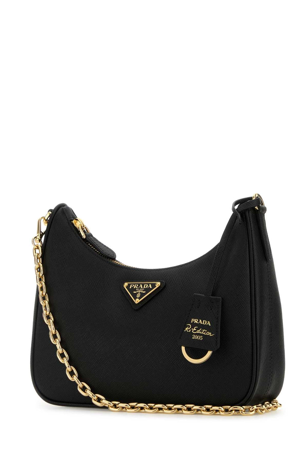 Prada Women Black Leather Re-Edition 2005 Shoulder Bag