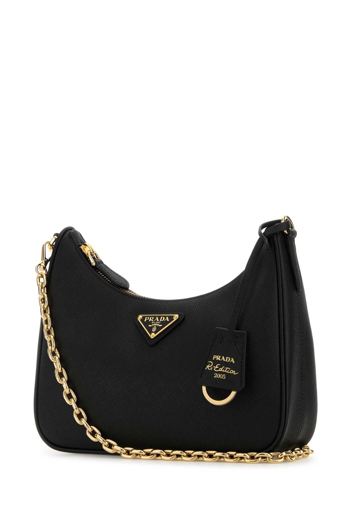 Prada Women Black Leather Re-Edition 2005 Shoulder Bag
