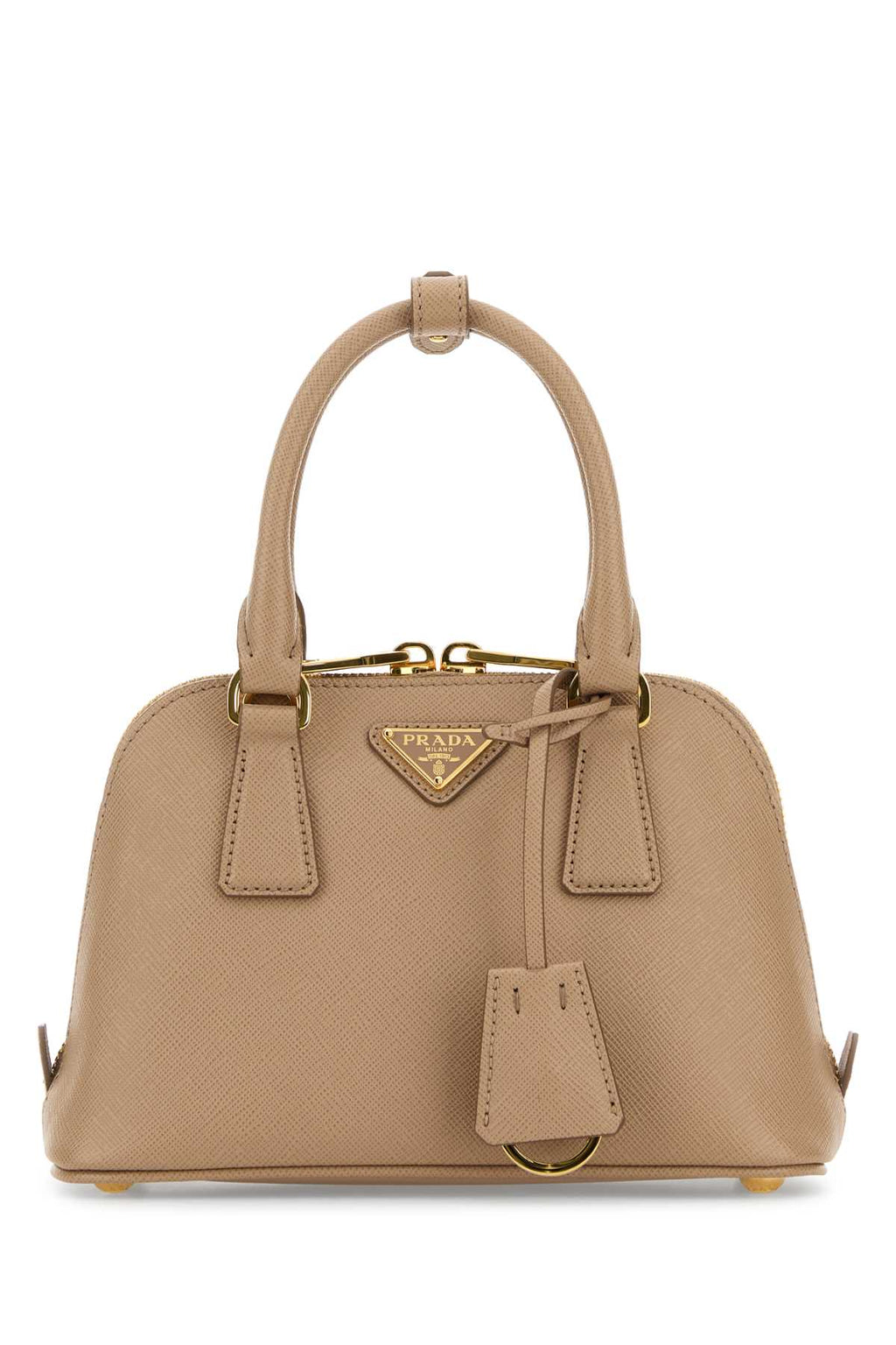 Prada Women Beige Leather Handbag