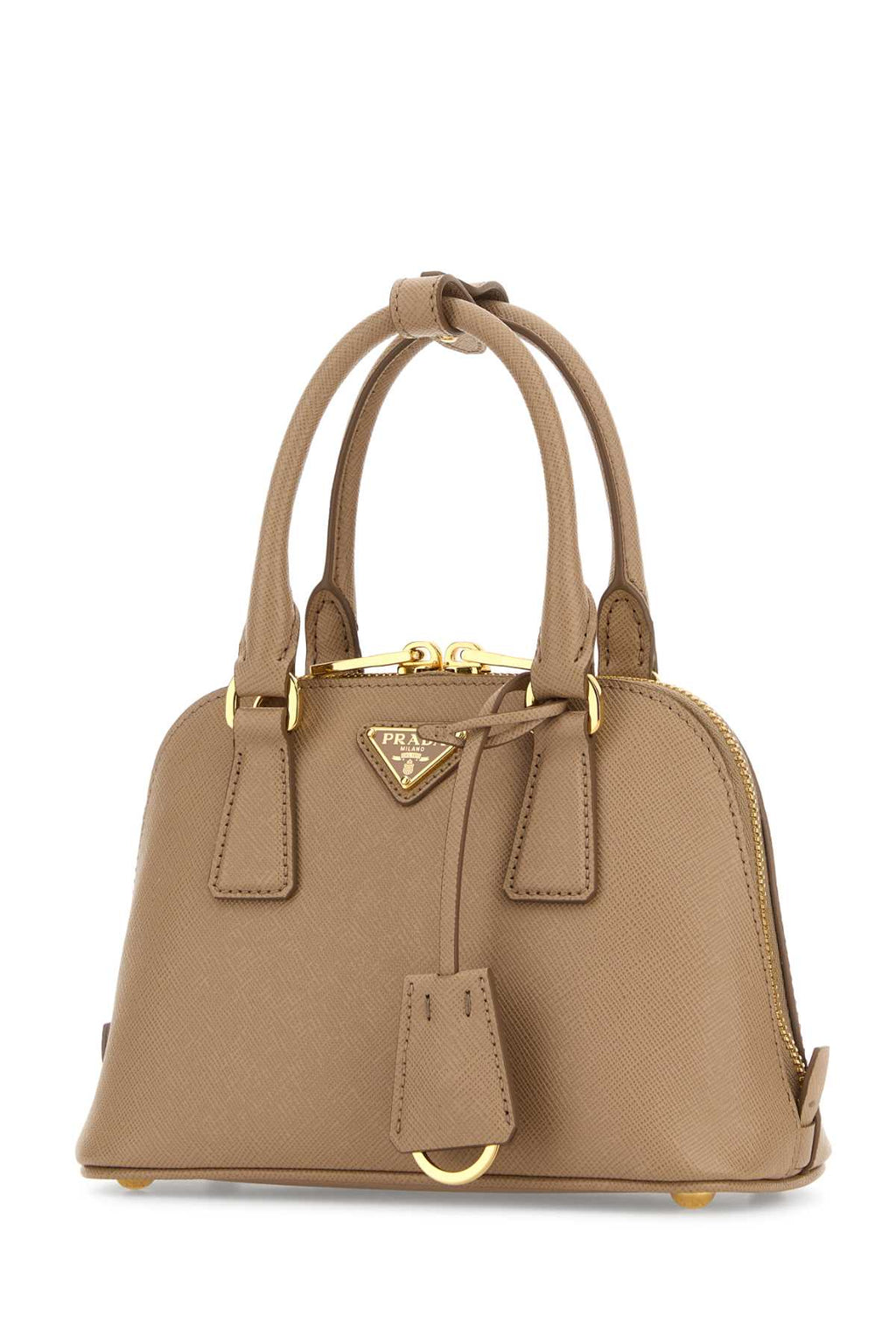 Prada Women Beige Leather Handbag