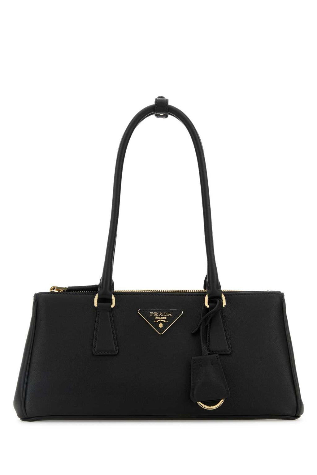 Prada Women Black Leather Shoulder Bag