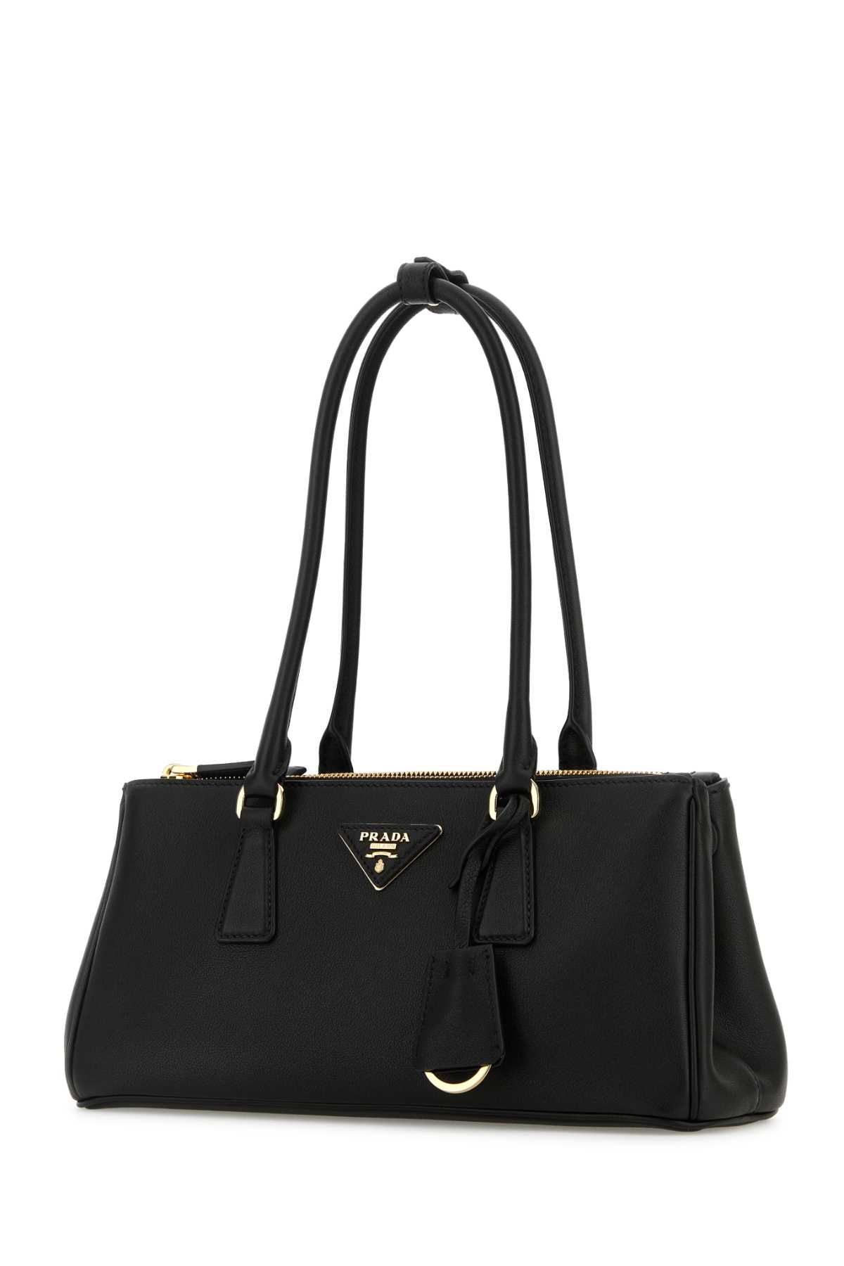 Prada Women Black Leather Shoulder Bag