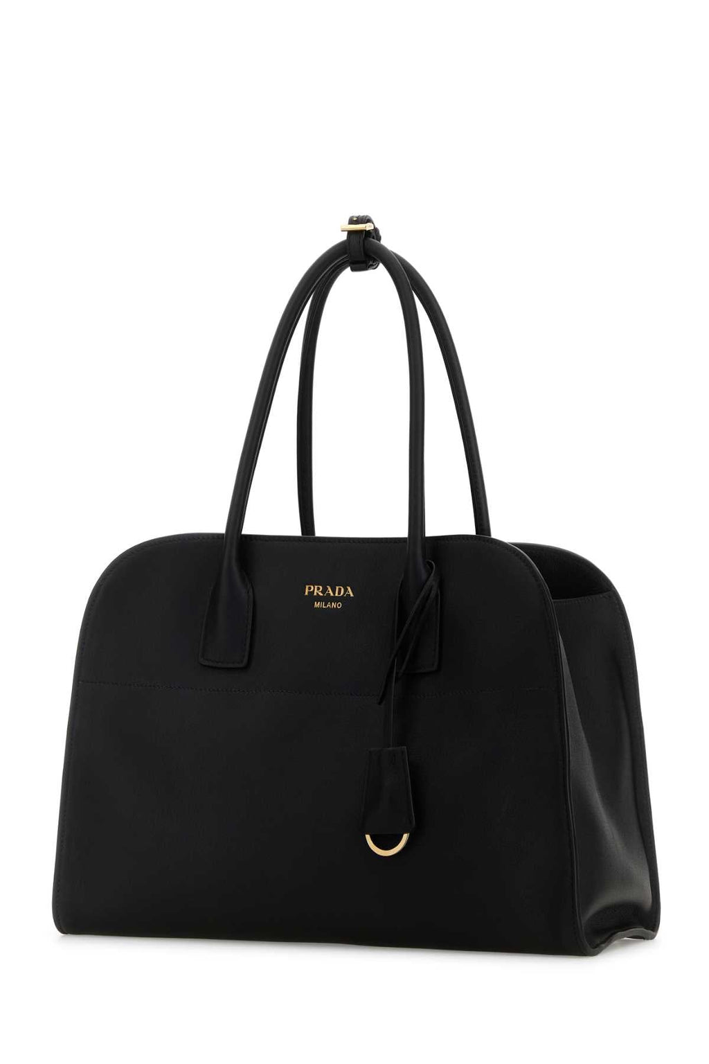 Prada Women Black Leather Medium Shopping Bag
