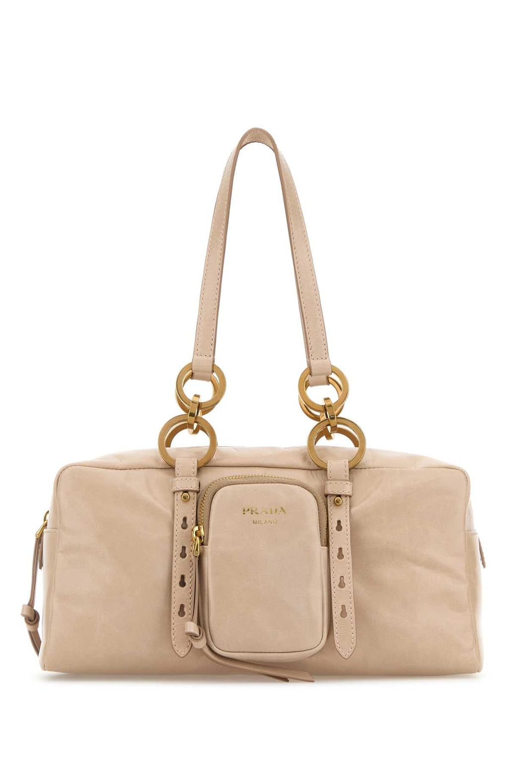Prada Women Powder Pink Leather Handbag