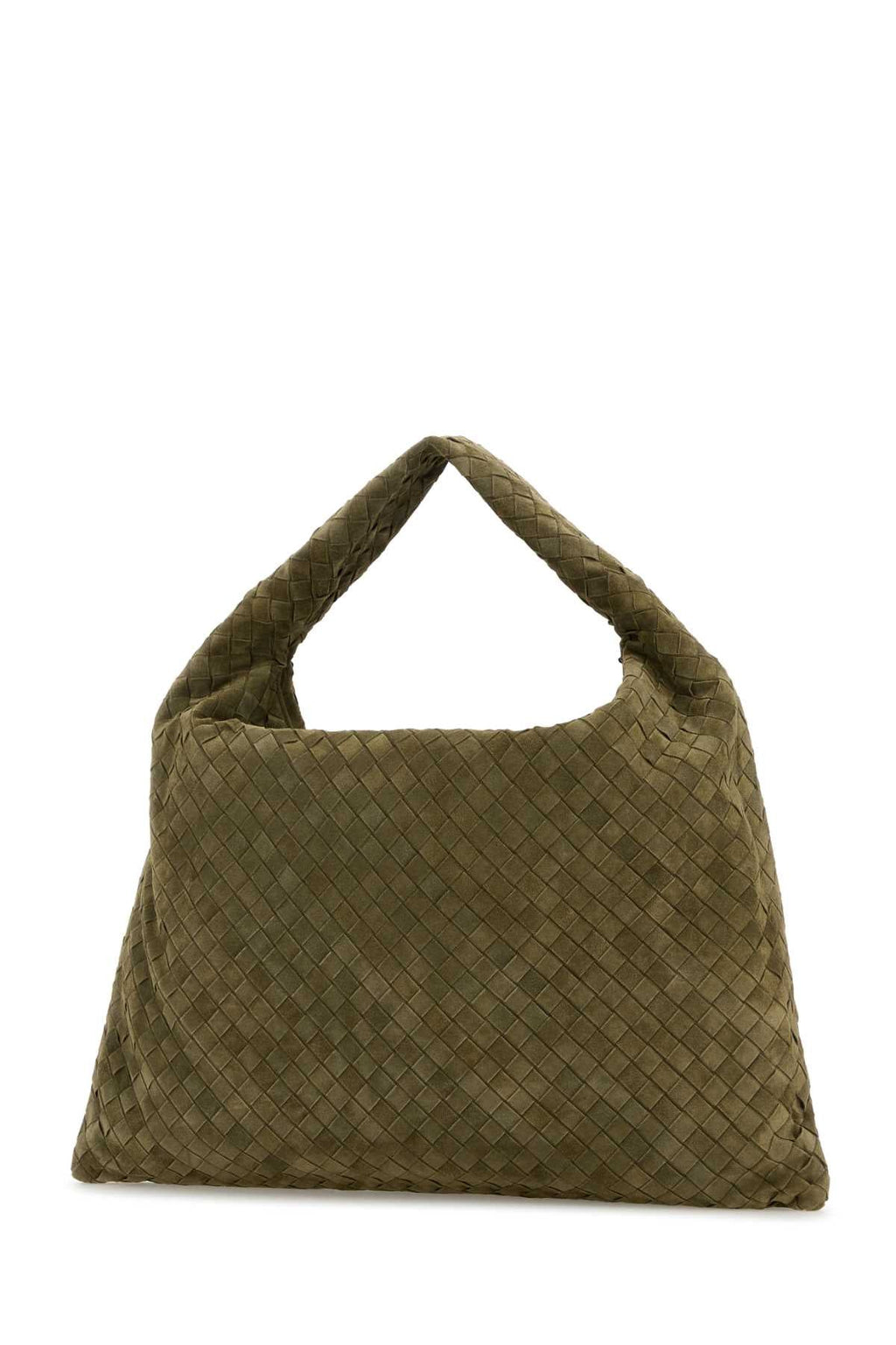 Bottega Veneta Women Army Green Suede Hop Shoulder Bag