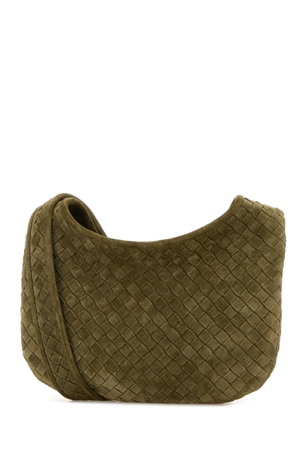 Bottega Veneta Men Sage Green Suede Crossbody Bag