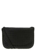 Bottega Veneta Men Black Leather Crossbody Bag