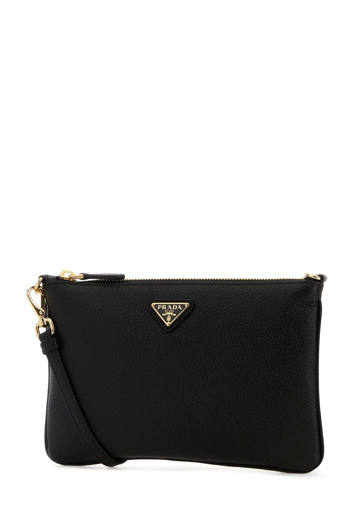 Prada Women Black Leather Crossbody Bag