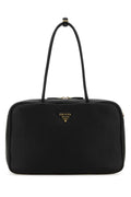 Prada Women Black Leather Shoulder Bag