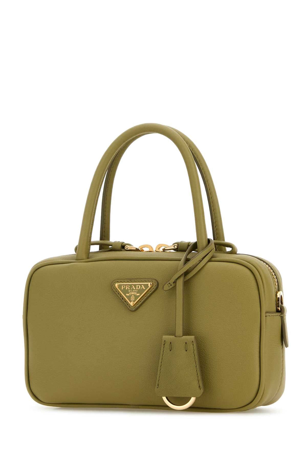Prada Women Sage Green Leather Handbag