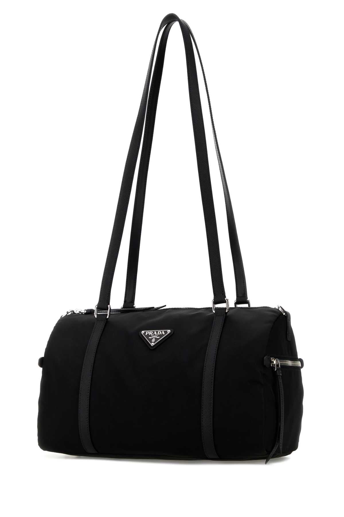 Prada Women Black Re-Nylon Large Shoulder Bag