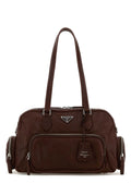 Prada Women Chocolate Leather Shoulder Bag