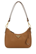 Prada Women Caramel Leather Mini Prada Re-Edition Shoulder Bag