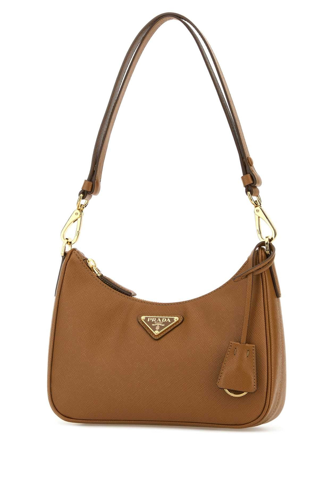 Prada Women Caramel Leather Mini Prada Re-Edition Shoulder Bag