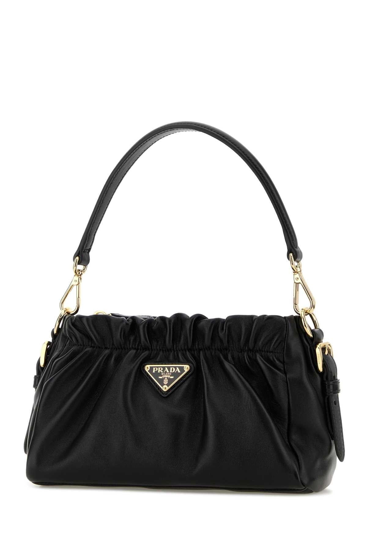 Prada Women Black Nappa Leather Handbag