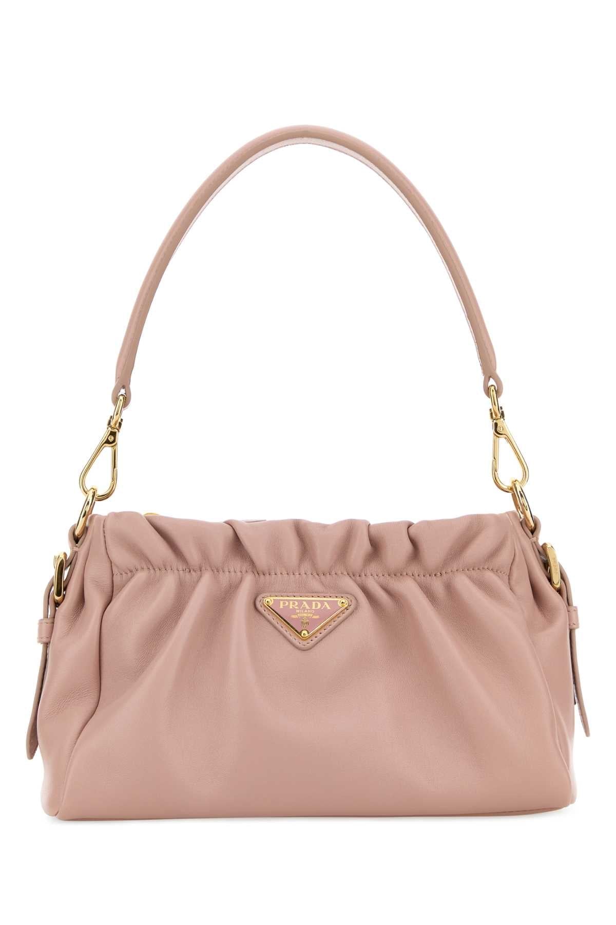 Prada Women Pink Nappa Leather Handbag