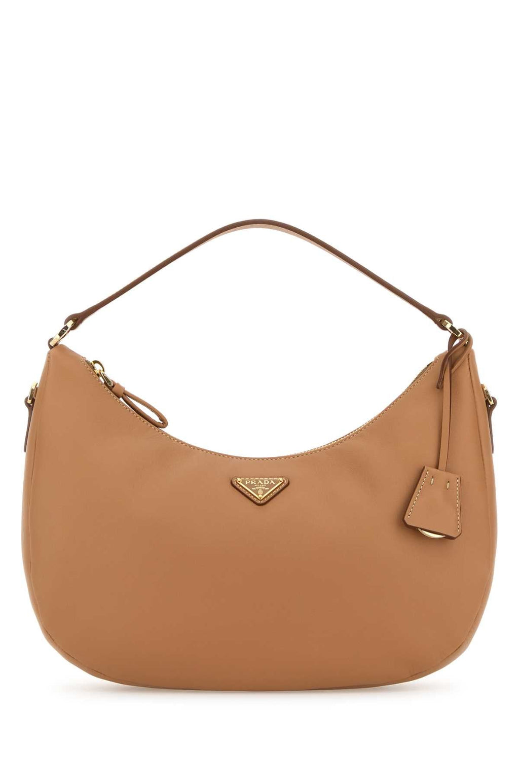 Prada Women Camel Leather Handbag
