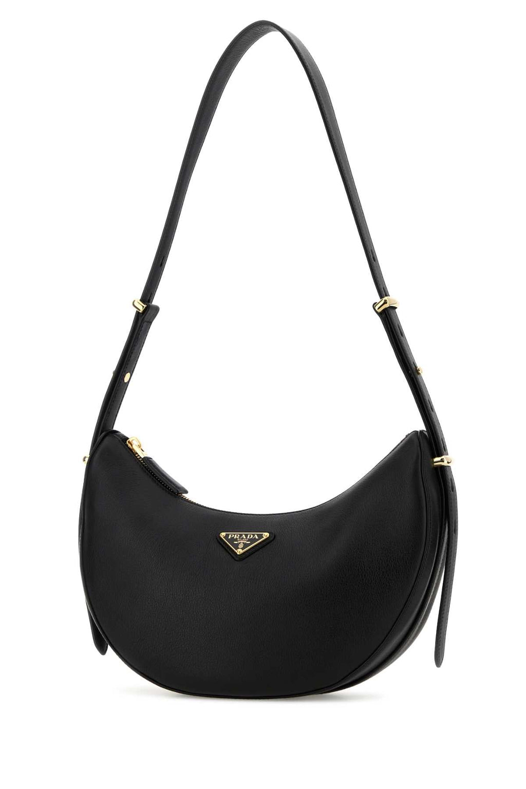 Prada Women Black Leather Shoulder Bag