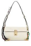 Prada Women White Leather Small Prada Soft Sound Shoulder Bag