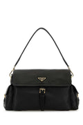 Prada Women Black Leather Shoulder Bag