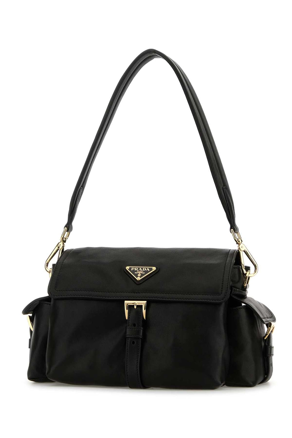 Prada Women Black Nappa Leather Prada Explore Shoulder Bag