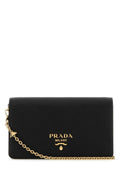 Prada Women Black Leather Mini Shoulder Strap