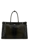 Prada Men Dark Green Leather Prada Bonnie Shopping Bag