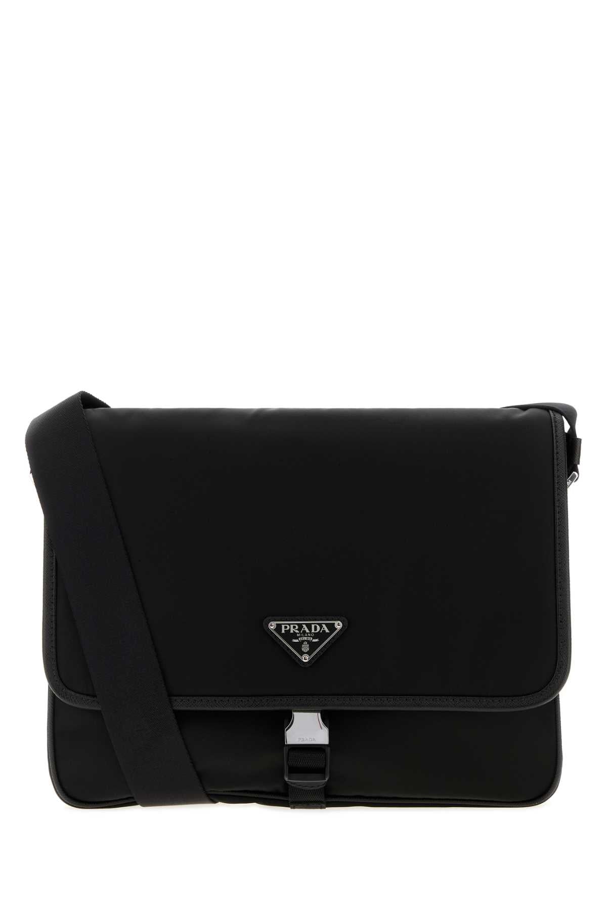 Prada Men Black Canvas Shopping Bag